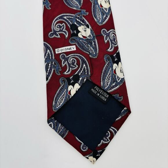 MICKEY MOUSE Vintage Maroon/Gray Polyester Tie by Balancine The Tie Works - EUC - Picture 4 of 4